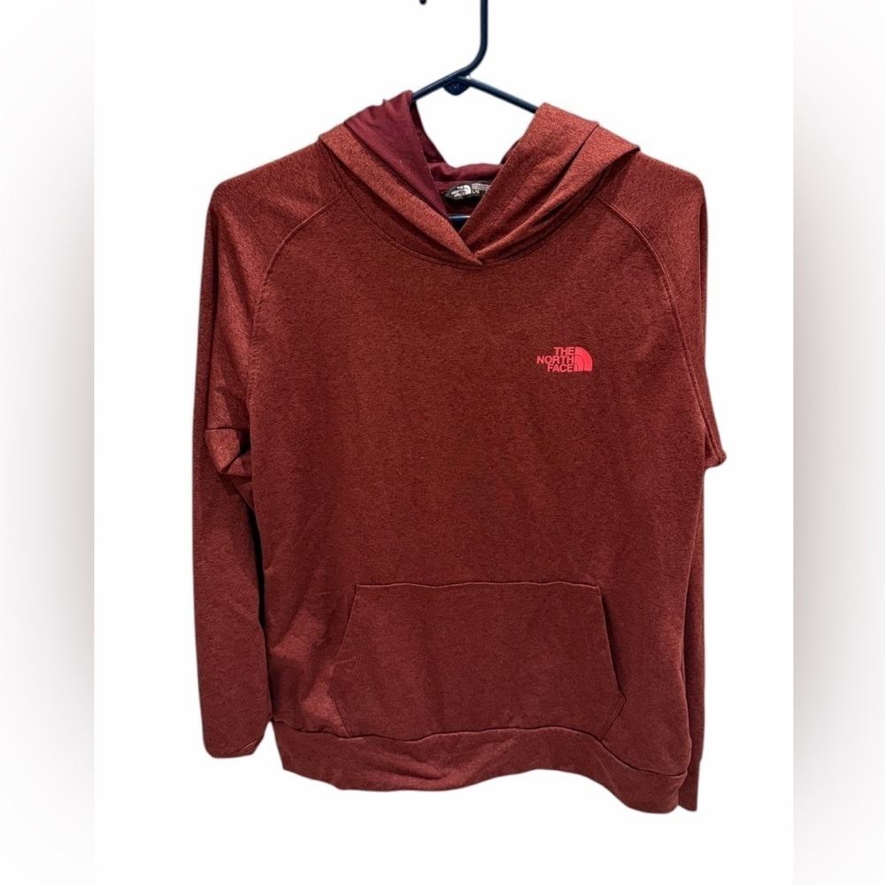 The North Face Hooded Sweatshirt Womens Large Red Pullover Hoodie Outdoors